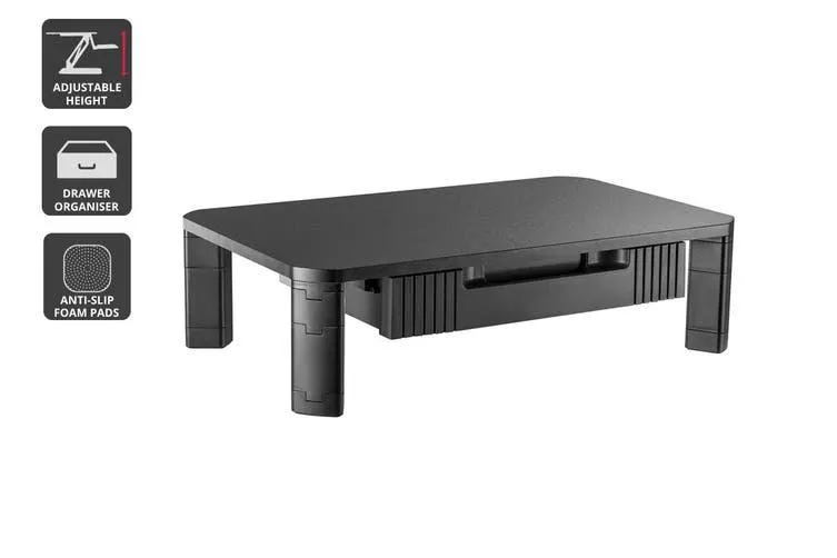 Kogan Height Adjustable Monitor & Laptop Stand With Drawer