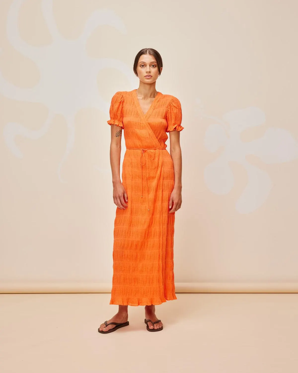 Mirella short sleeve wrap dress
