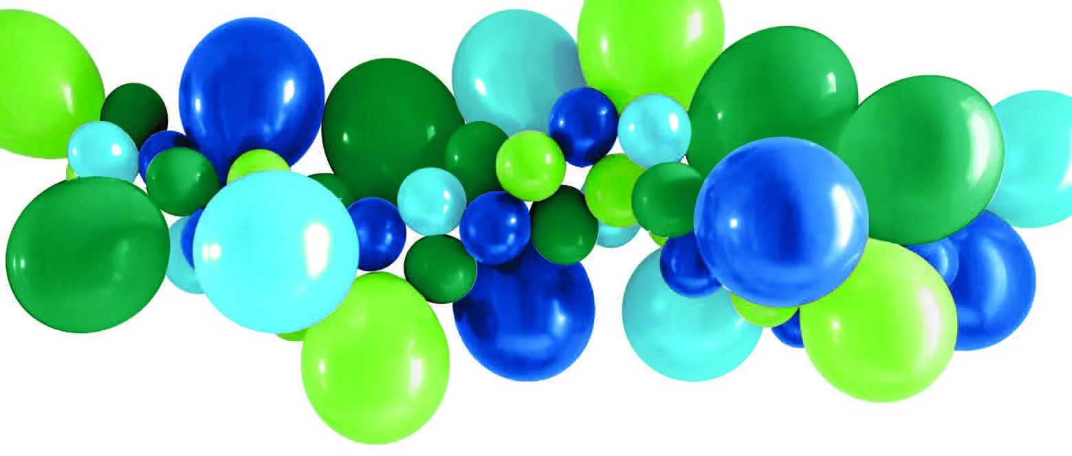 BALLOON GARLAND BLUE/GREEN