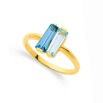 Eliza 9ct, Blue Topaz & London Blue Topaz Ring