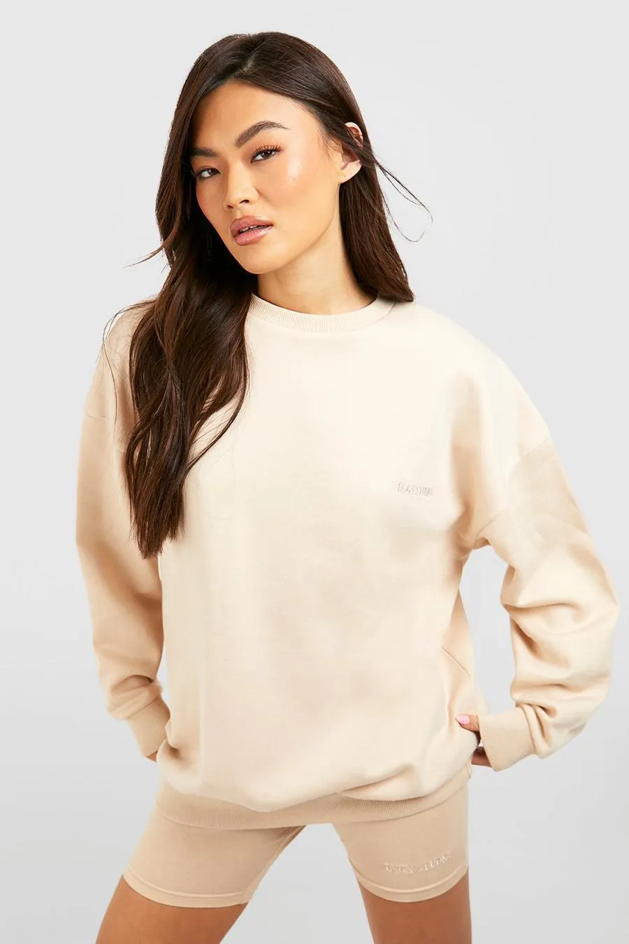 Dsgn Studio Oversized Sweater And Cycling Short Set