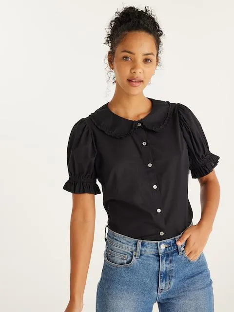 Addison Frill Collar Top