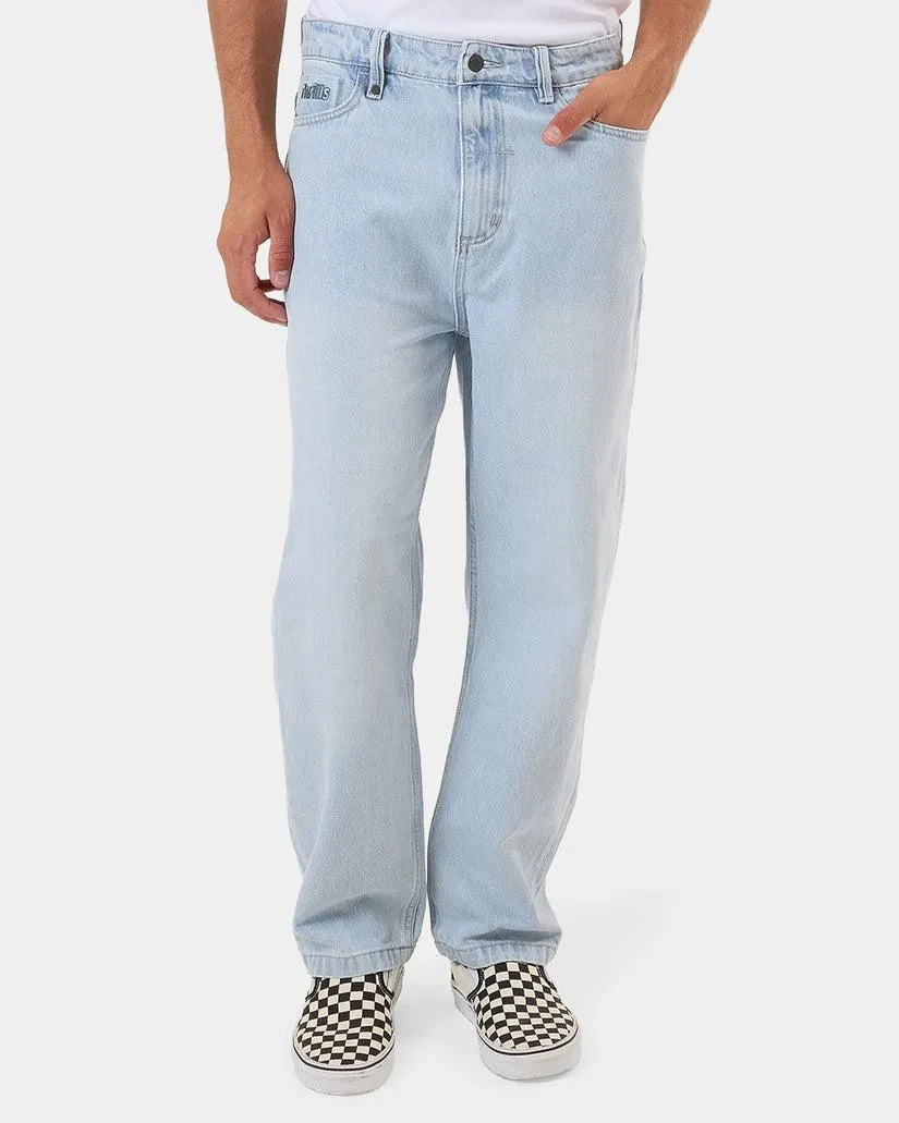 MENS HAZED SLACKER DEMIN JEANS