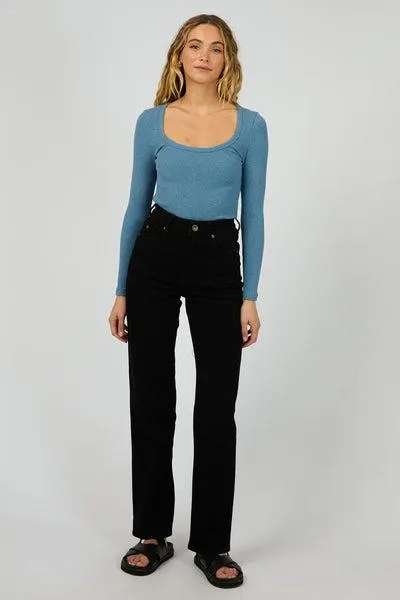 Silent Theory Hazel L/S Tee Slate Marle