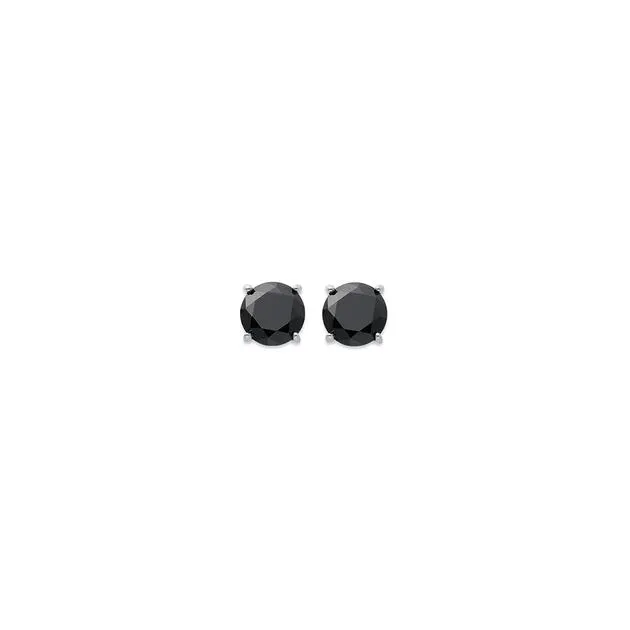 Chisel Stainless Steel Black Cubic Zirconia Studs