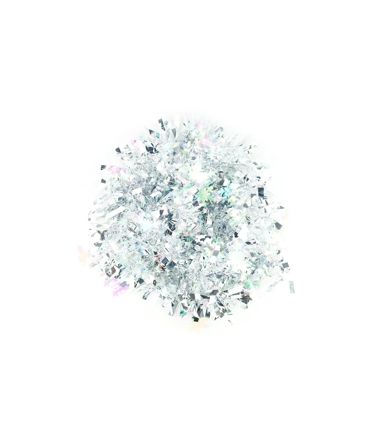 Iridescent Snowflake Christmas Tinsel 2m