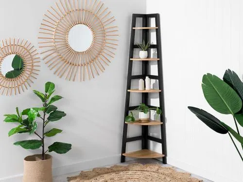 Porto Corner Shelves - Black