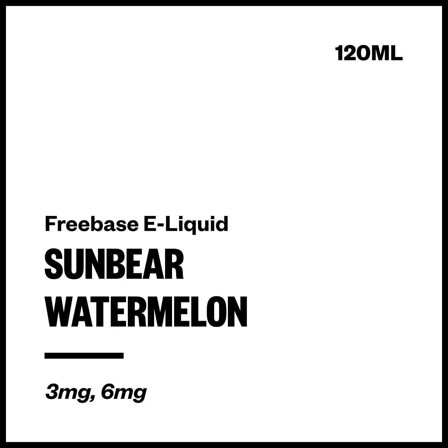 SunBear - Watermelon (Freebase E-Liquid 120ml)