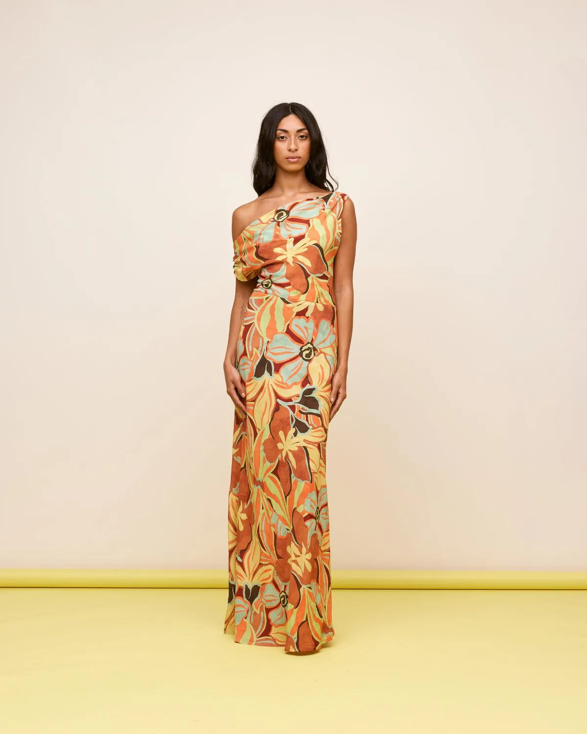 Melon maxi dress