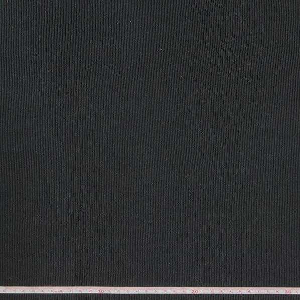 Ribbing Fabric, Black- Width 60cm