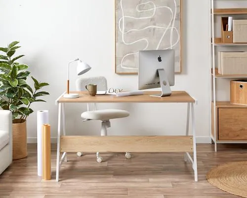 Brixton Trestle Desk - White