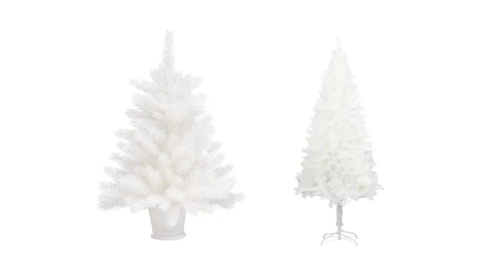 vidaXL White Artificial Pre-lit Christmas Tree