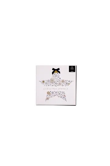 WHSmith Boxed Cards Navy Tree & Silver Star Pack of 10