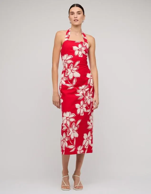 Elara Halter Midi Dress