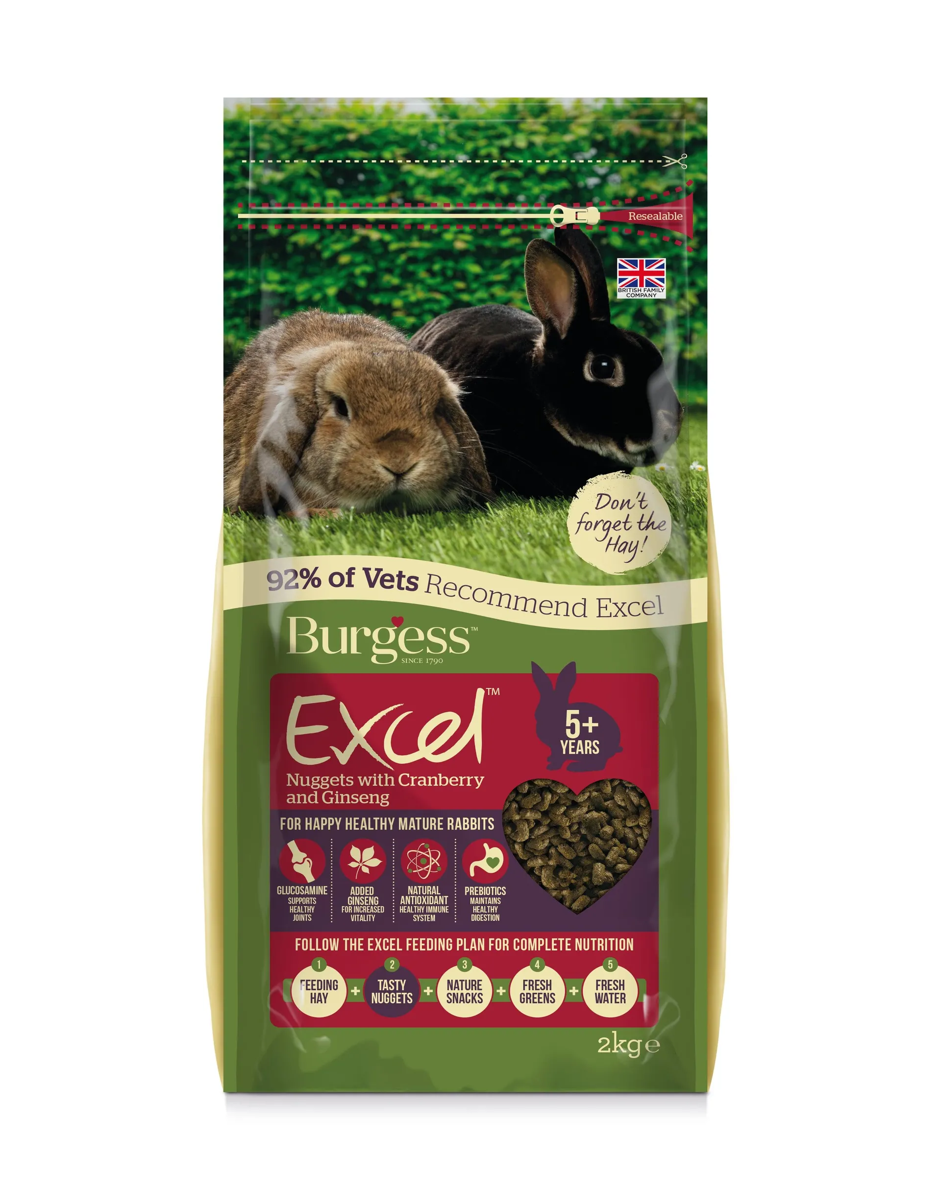 Burgess Excel Mature Rabbit Nuggets with Cranberry & Thyme 1.5kg