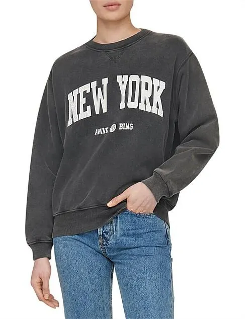 Ramona Sweatshirt University New York Washed Black