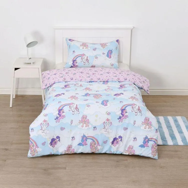 My Little Pony Clouds Quilt Cover Set Blue
