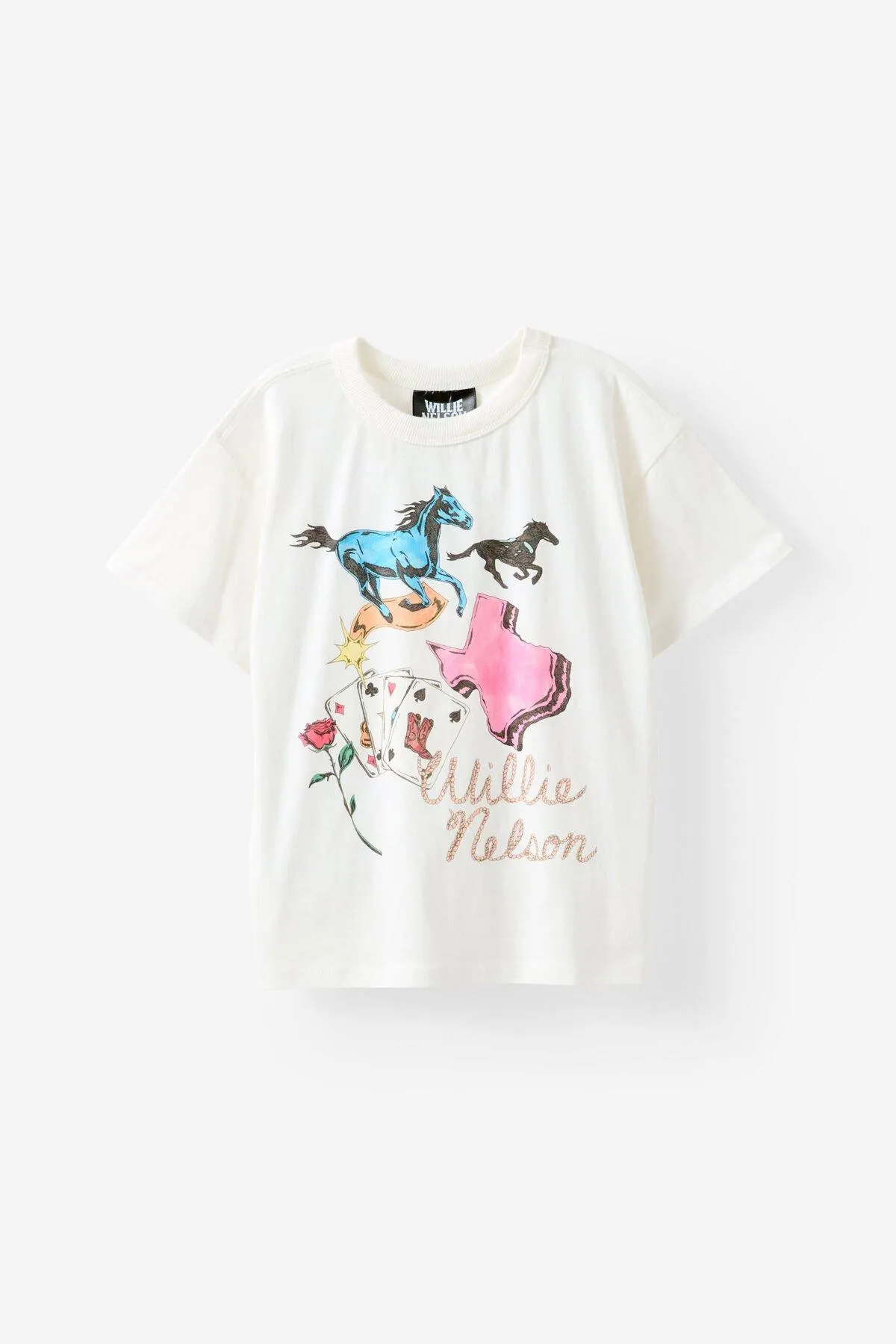 Willie Nelson Drop Shoulder Short Sleeve Tee