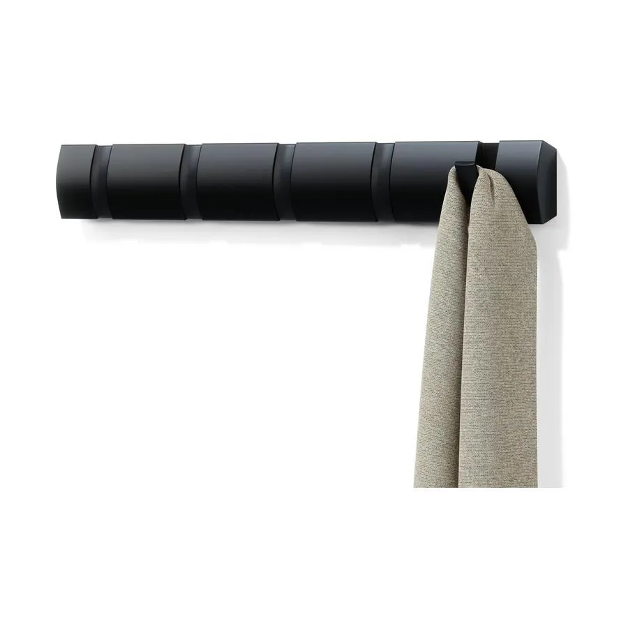 Umbra Flip 5 Wall Mounted Hook Black