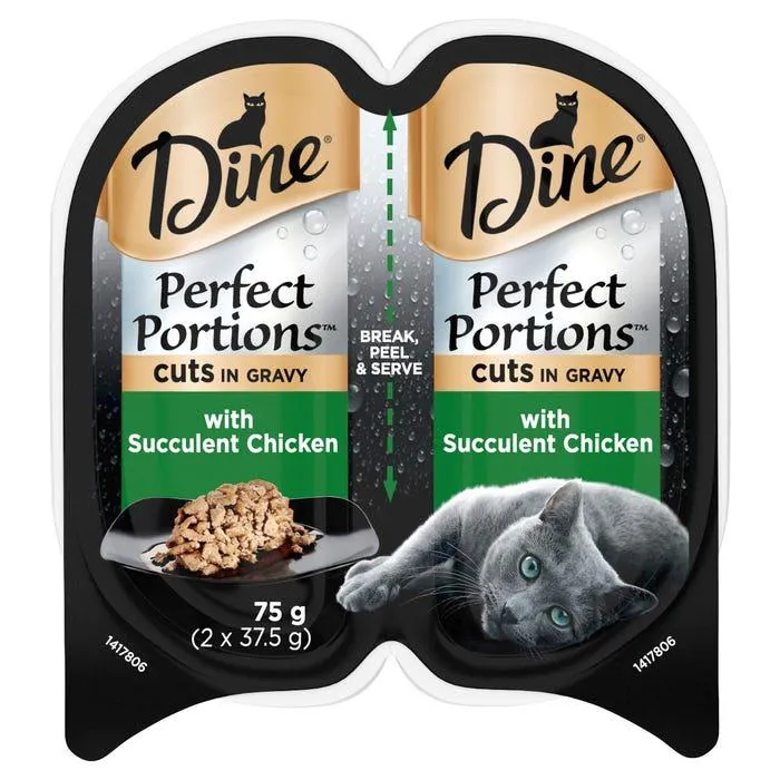 Dine Perfect Portions Cuts In Gravy With Succulent Chicken 75g