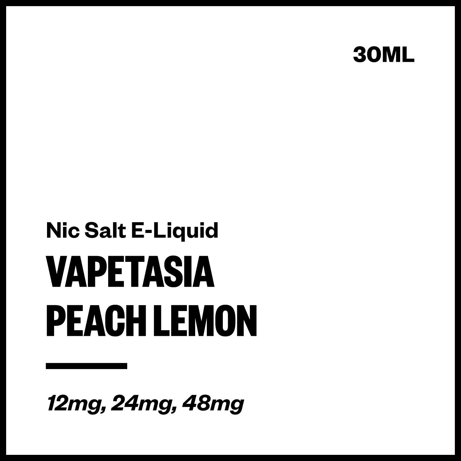 Vapetasia - Peach Lemon (Nic Salt E-Liquid 30ml)