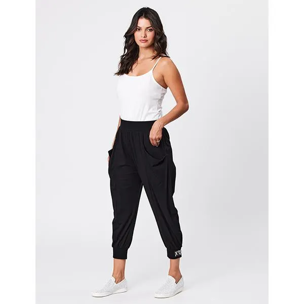 Print Fresco Pants Black