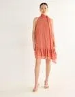 State of play Mirabelle Tie Neck Dress, Woodrose