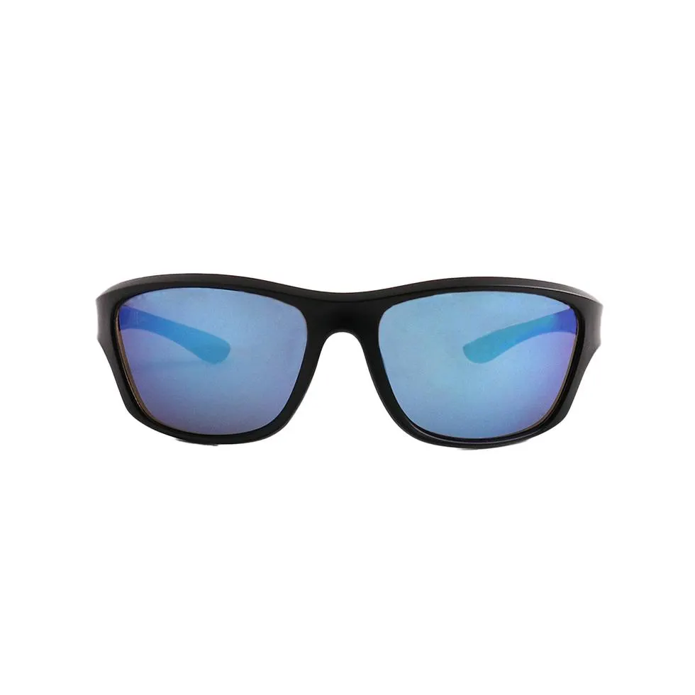 Cuba Mens Wrap Black Blue Mirror