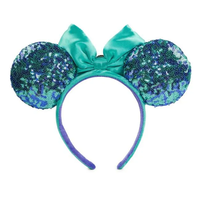 Minnie Mouse Blue and Purple Sequin Ear Headband for Adults