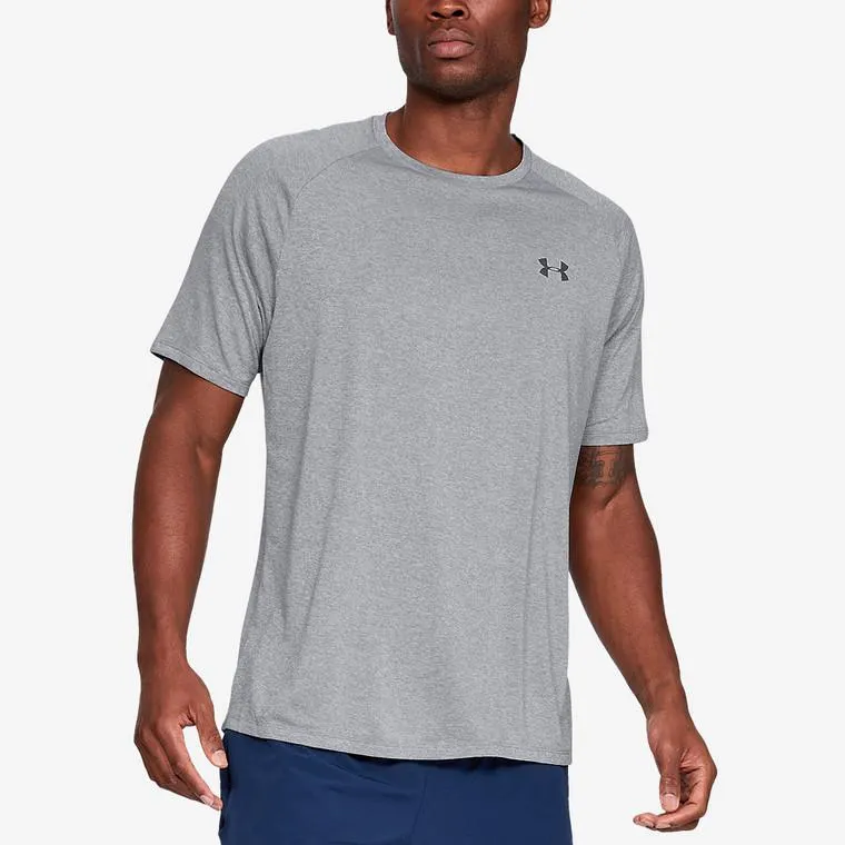 Under Armour® Mens Tech Short Sleeve Tee 2.0 Steel light Heather/Black