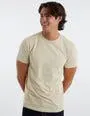 Organic Crew Neck Basic T Shirt in Bone