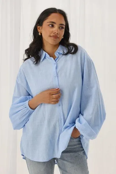 Shine On Label Lumina Shirt Light Blue