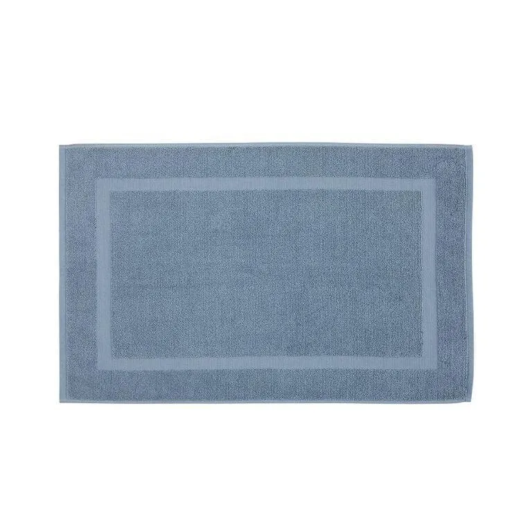Living & Co Plush Terry Bath Mat Blue Mid 50cm x 80cm