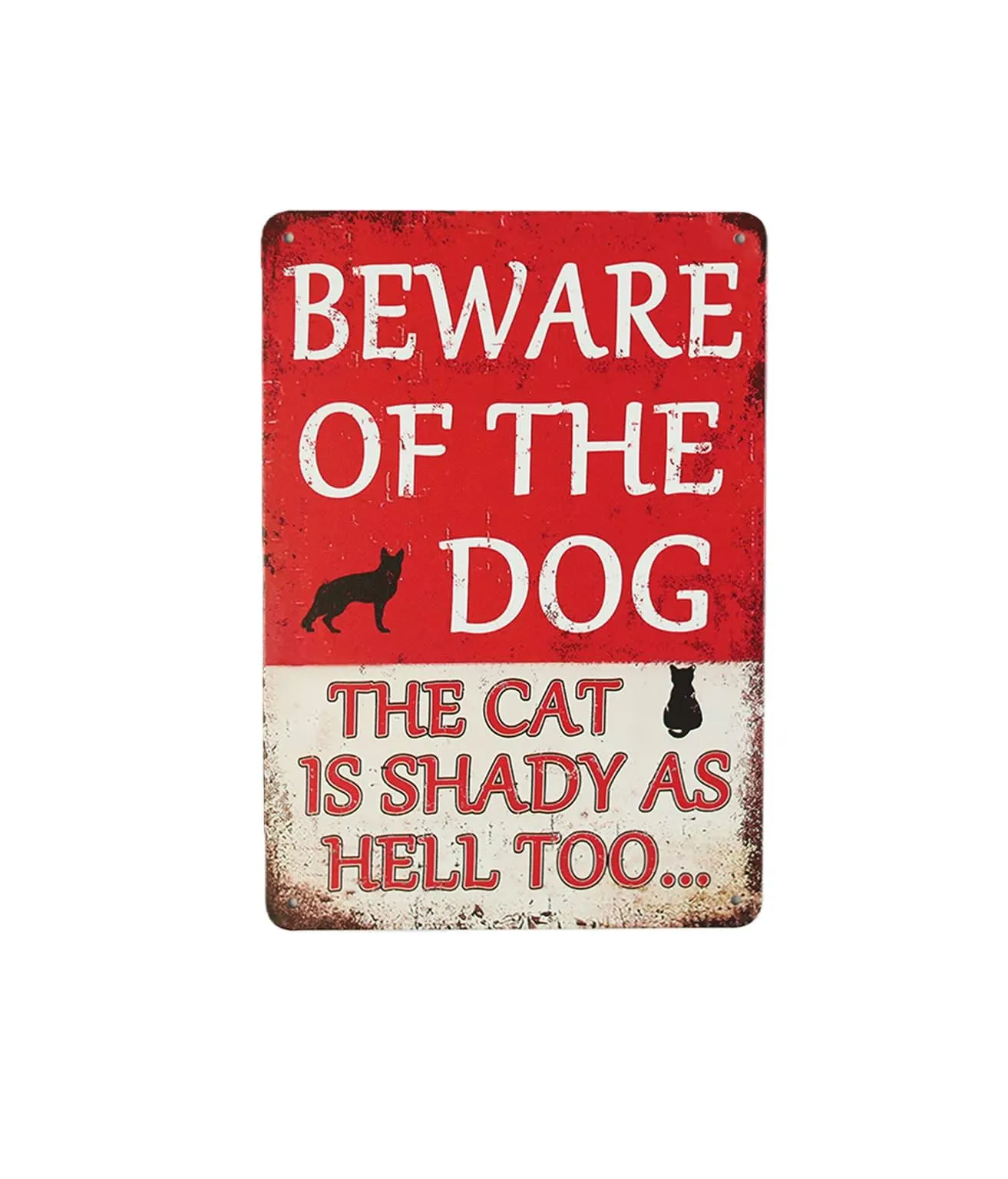 Beware of Dog Humorous Metal Sign 15x20cm 1pc