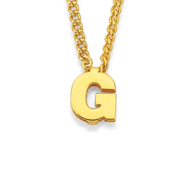 9ct, Small Block Initial G Slider