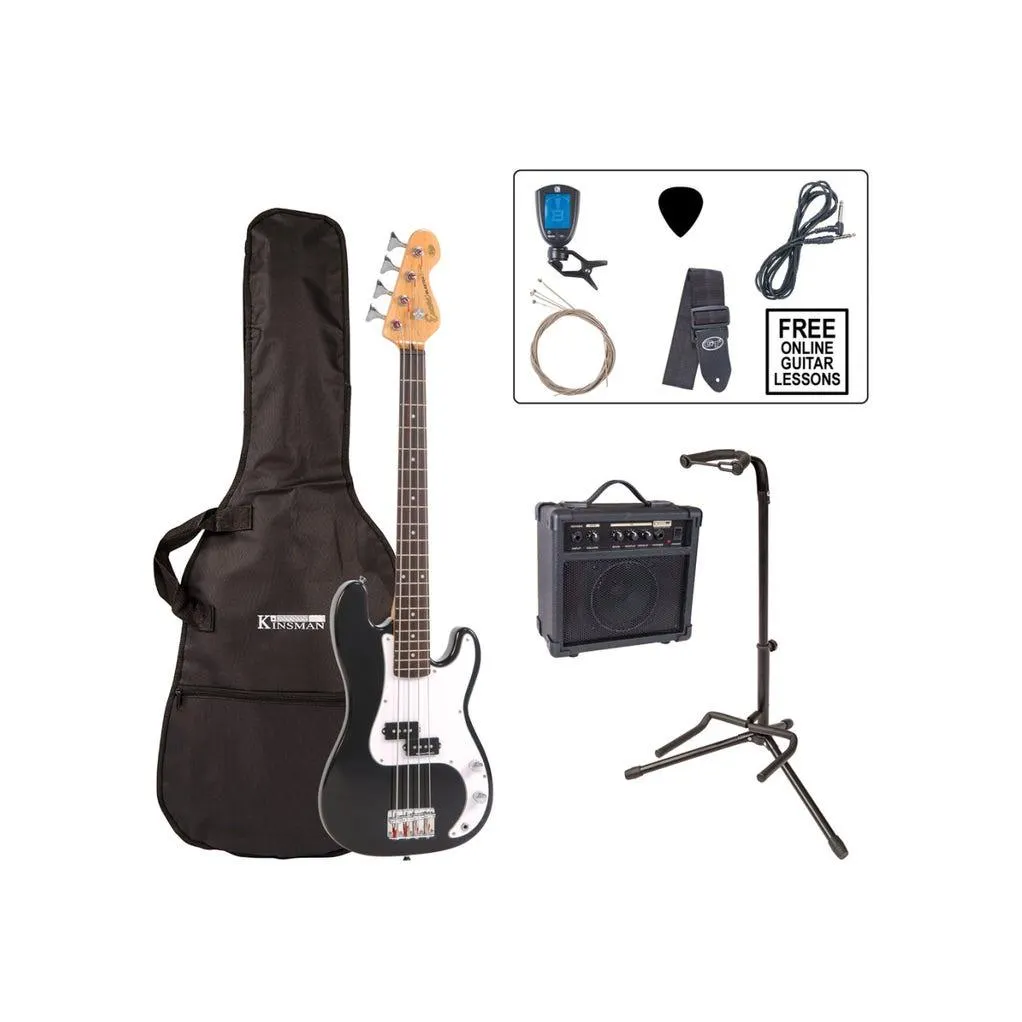 ENCORE BPE20BLK - SHORT SCALE - P STYLE - BLASTER PACKAGE - BLACK - ELECTRIC BASS/AMP/STAND/GIG BAG/TUNER/STRAP/CABLE