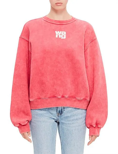 Crewneck Sweatshirt With Logo Light Soft Cherry