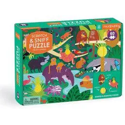 Mudpuppy Fruity Jungle Scratch And Sniff 60pc Puzzle