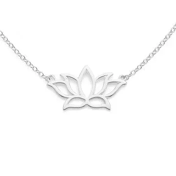 Sterling Silver Lotus Flower Necklace