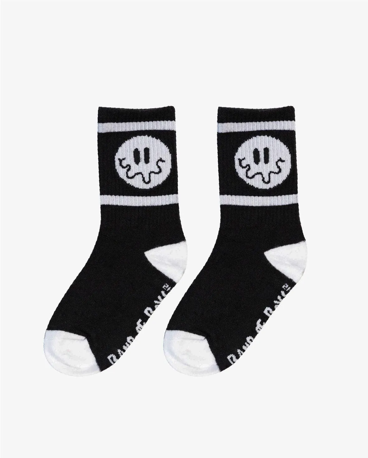 BAND OF BOYS - BLACK SQUIGGLE SMILE SKATE SOCKS