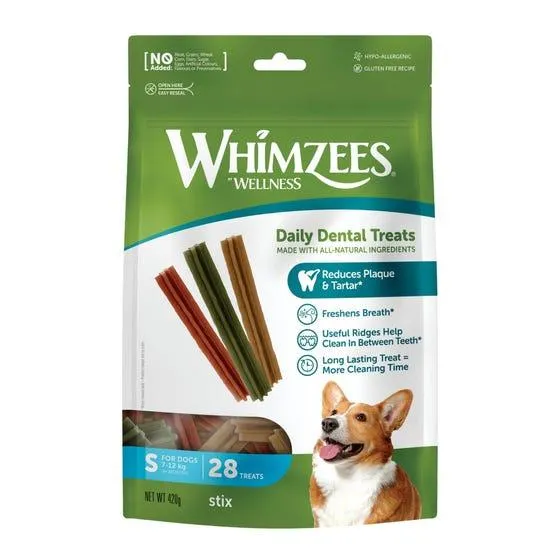Whimzees Stix Small Dog Treat Value Bag 28pk