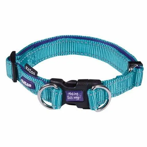 Kazoo Active Adjustable Collar Large Aqua/purple