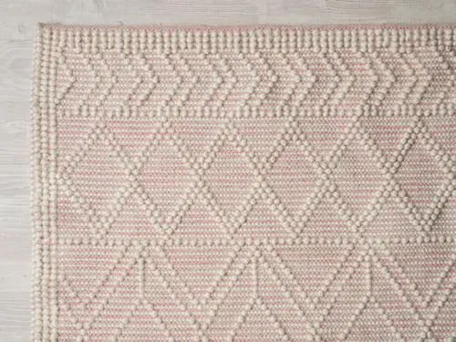 Greta Floor Rug - Natural/Pink - Large