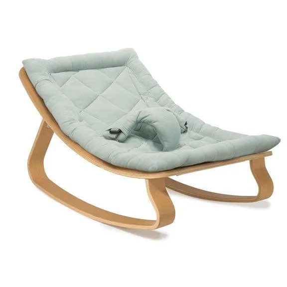 Charlie Crane Baby Rocker Levo - Beech with Farrow Cushion