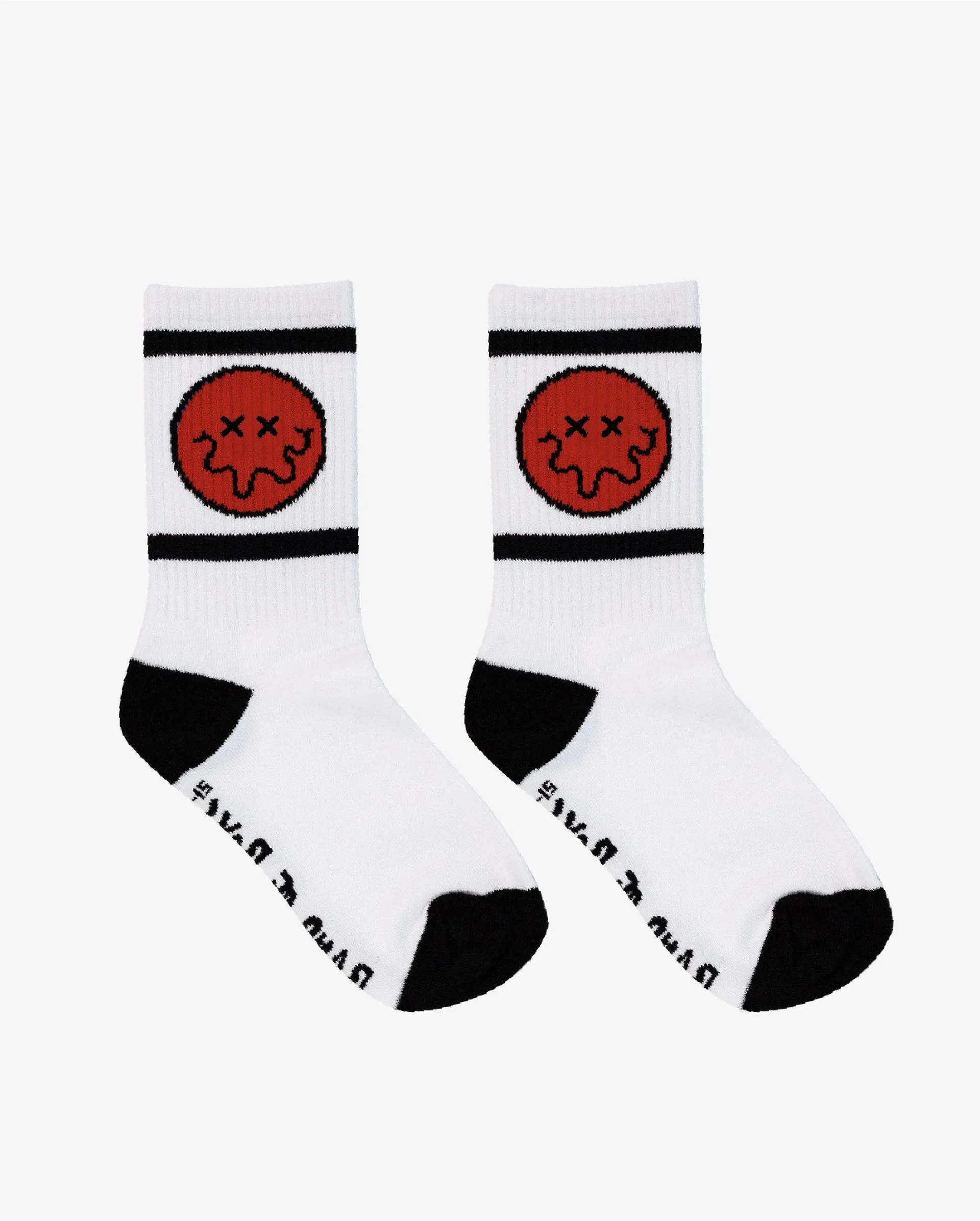 BAND OF BOYS - BLUE + RED SQUIGGLE SMILE SKATE SOCKS