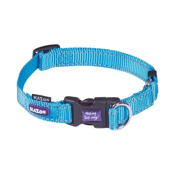 Kazoo Classic Easy Clip Collar Aqua L