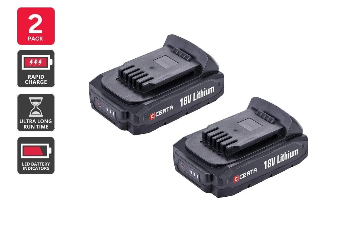 Certa PowerPlus 20V 2.0Ah Lithium Battery (2 Pack)