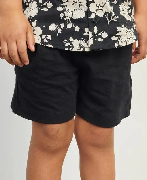 Little Kids Plain Cotton Shorts