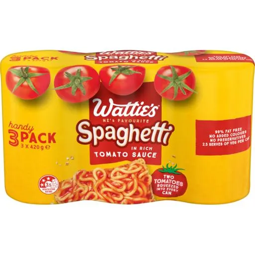 Wattie's Spaghetti In Tomato Sauce 3 Pack