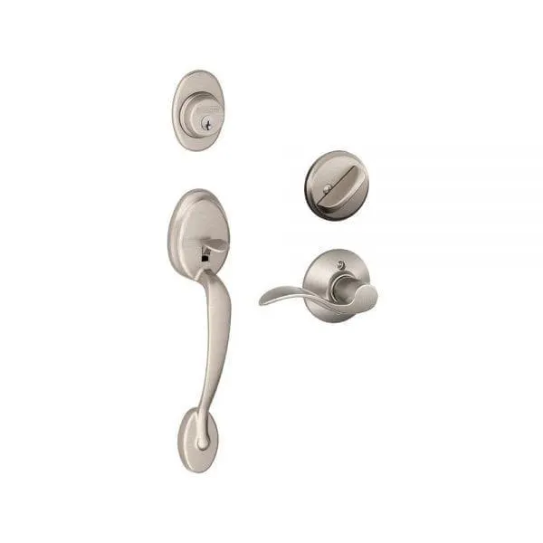 Schlage F Series Plymouth Entrance Set with Accent Lever or Plymouth Knob